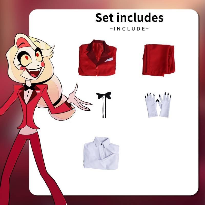 

Отель Хазбин Чарли Морнингстар Вокс Аниме Персонаж Косплей Фестивальный Костюм Charlie Morningstar,XL