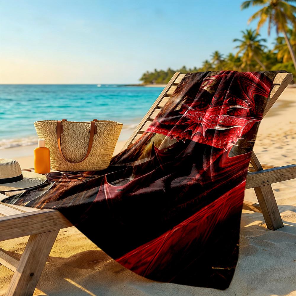 Gothic Style Beach Towel High Absorbency & Quick-Dry Comfortable Lightweight