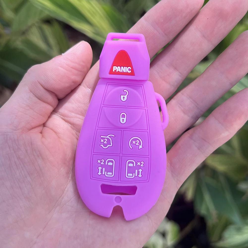 7 Buttons Silicone Car Key Cover Case Skin for Jeep Commander Dodge Grand Caravan Chrysler Grand Voyager Town Country Remote Set