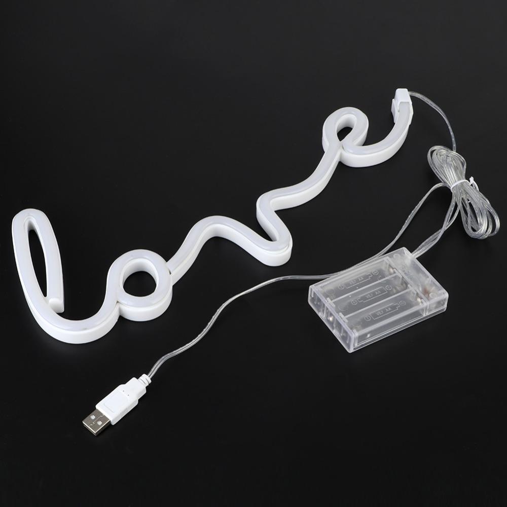 Love LED Light English Letter Shape LED Neon Sign Stylish Decorative Light  Dorm Decor