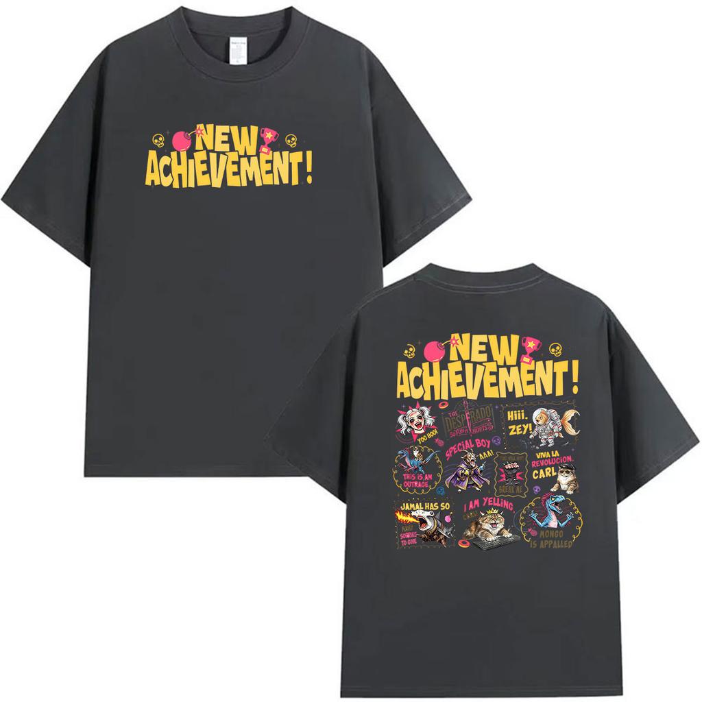 2027 Cooles Neues AchieveUnisext Dungeon Crawler Carl T-Shirt Prinzessin Donut Spiel Cosplay Kurzarm T-Shirt Unisex WoUnisex Hohe Qualität C
