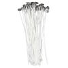 50pcs Candle Wick Pre Waxed 20cm Low Smoke Metal Sustainer Tab for DIY Candle Making