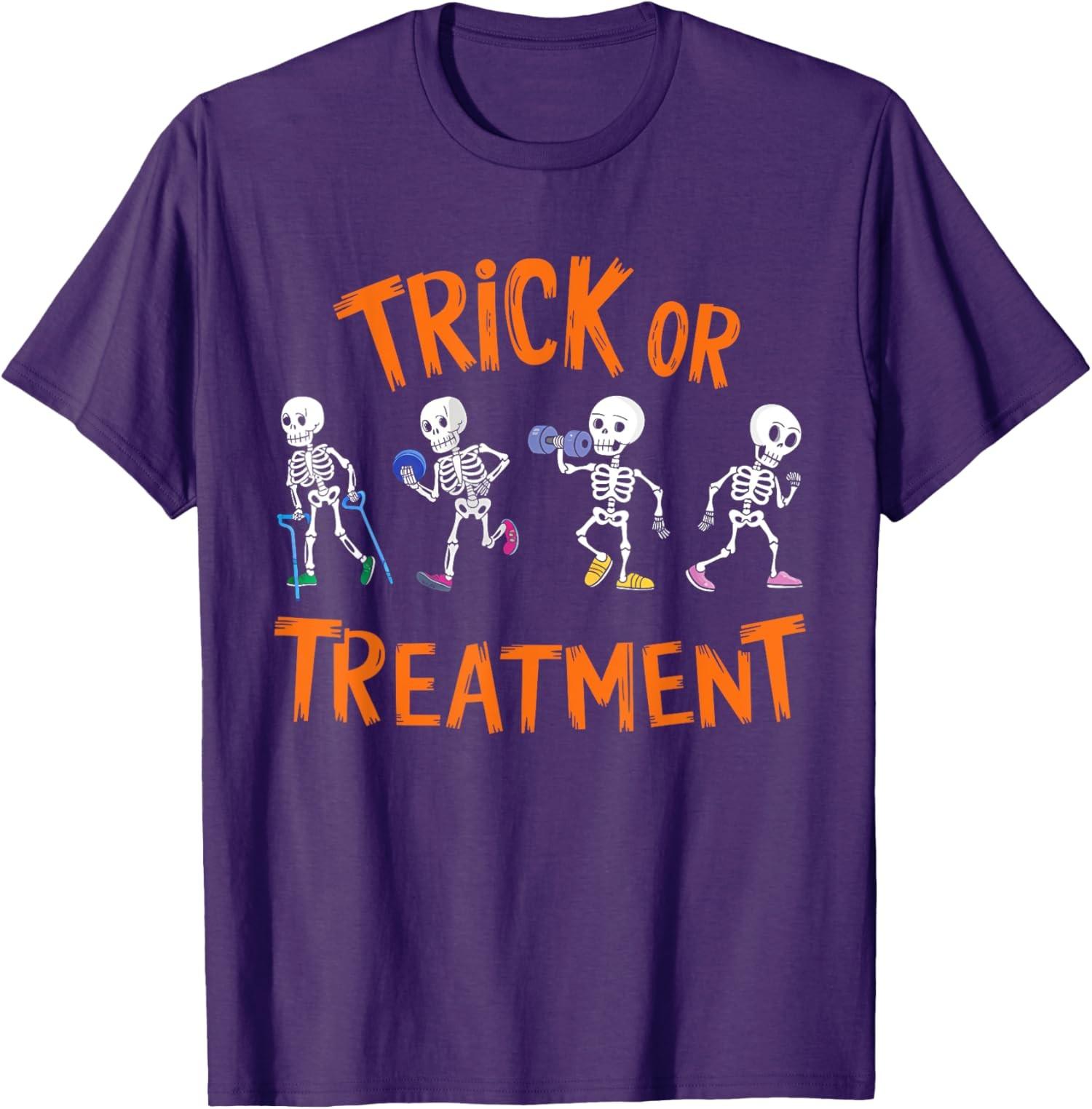 Design Halloween Funny Therpist Halloween Skeleton Unisex T-Shirt S разноцветный