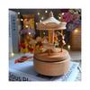Wooden Carousel Music Box, Carousel Horse, Music Box, Rotating, Horse Shape, Wood, Handicraft, Birthday Gifts, Home Decoration