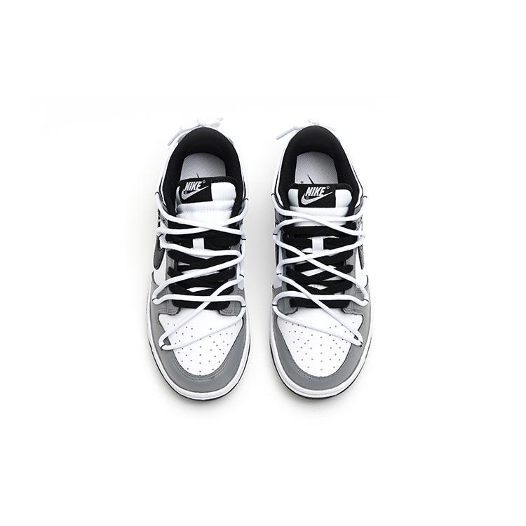 Nike Dunk Low Top Skateboard Shoes Women's Black White Gray DD1503-101(Team15-)