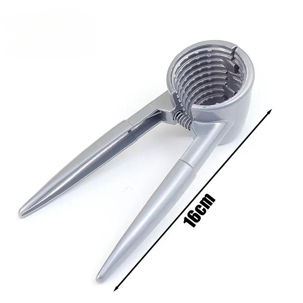 

Скоба из сплава для орехов, серебряный металлический орехокол, открывалка для орехов, пекан, каштаны, плоскогубцы, инструменты для шелушения орехов, гаджеты для домашней кухни, аксессуары