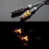 1 Pair Flowing Motorcycle Motorbike Fish Bone Style Turn Signal Indicator Light