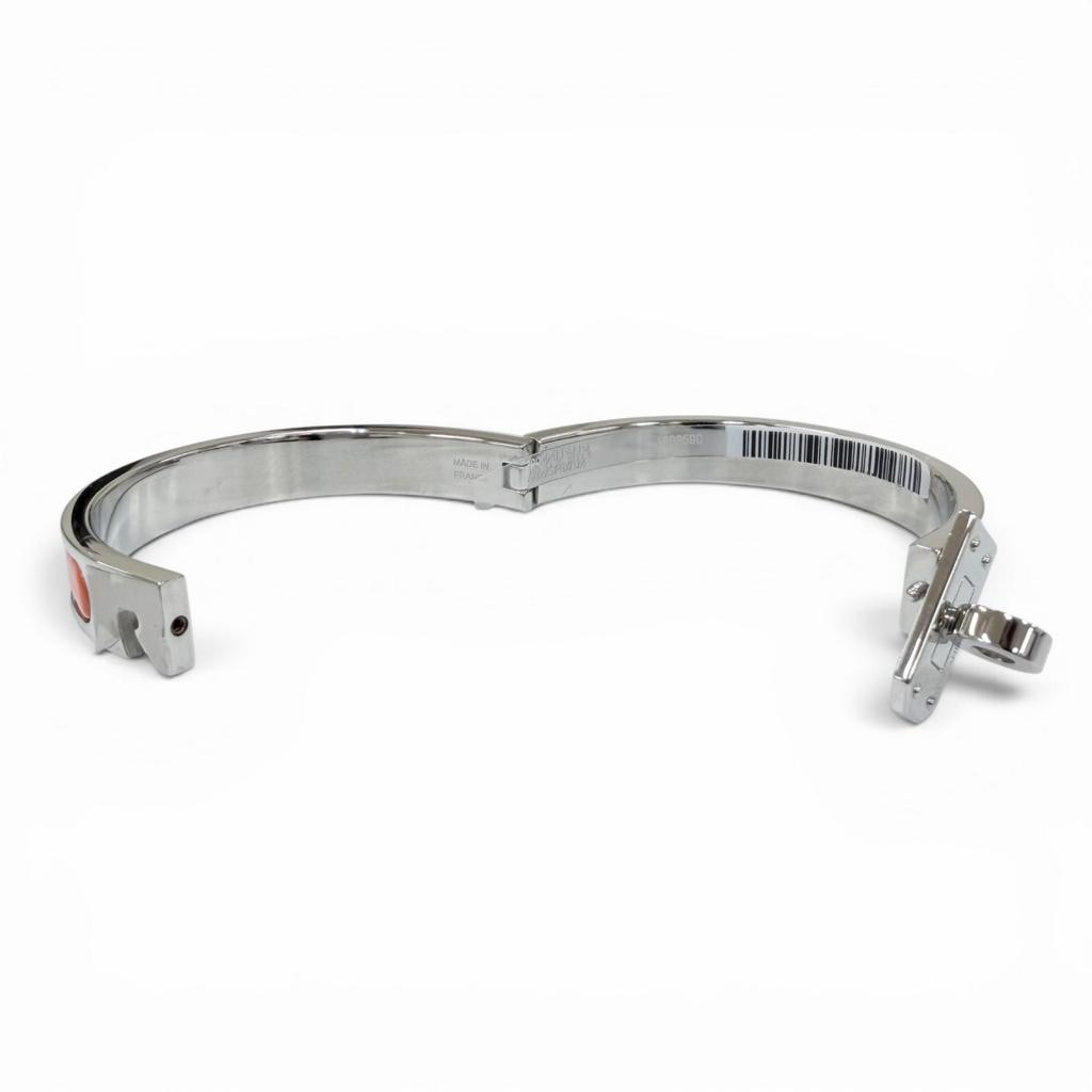 Pristine HERMES Bangle Mini Click Kelly Bracelet Silver Women Used
