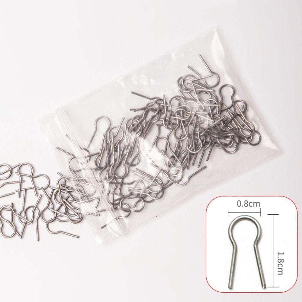 100pcs Tungsten Wire Hanging Firing Hook R Type High Temperature Resistance Hanging Burning Needle Ring Multifunctional Durable