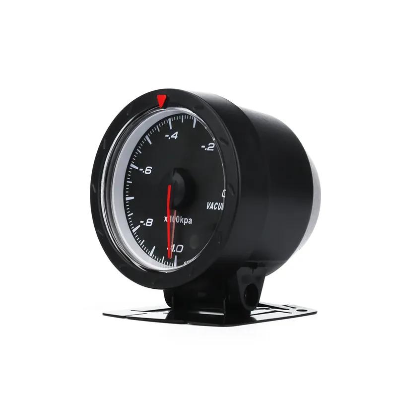 60MM Racing Auto Vacuum Gauge Meter Black Face With White Lighting Car Vacuum meter with sensor