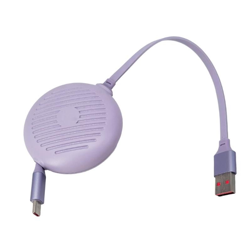 

Auto Retracting USB Type C Charging Cord 60W Fast Speed Data Sync for Smartphones Tablets Headphones Electronics Gadgets