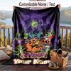Custom Text Flannel Throw Blanket, Lightweight Cozy Bed Sofa BlanketScooby-Doo