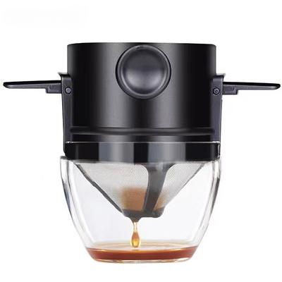 Filtre à café portable réutilisable entonnoir infuseur à thé en acier inoxydable goutte à goutte café thé goutteur pour maison bureau extérieur voyage
