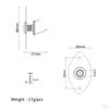 Chrome 1/4'' Guitar Output Plate Socket for Cigar Box Electric