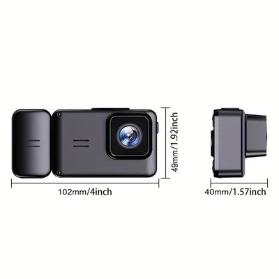 1080P Auto DVR Dash Kamera Vorne & Innen & Hinten Kamera 3Lens Fahren Recorder 2 Zoll Bildschirm