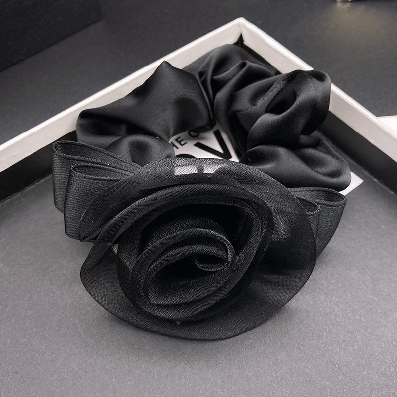Luxurious Large 3D Rose Mesh Scrunchie Hair Tie