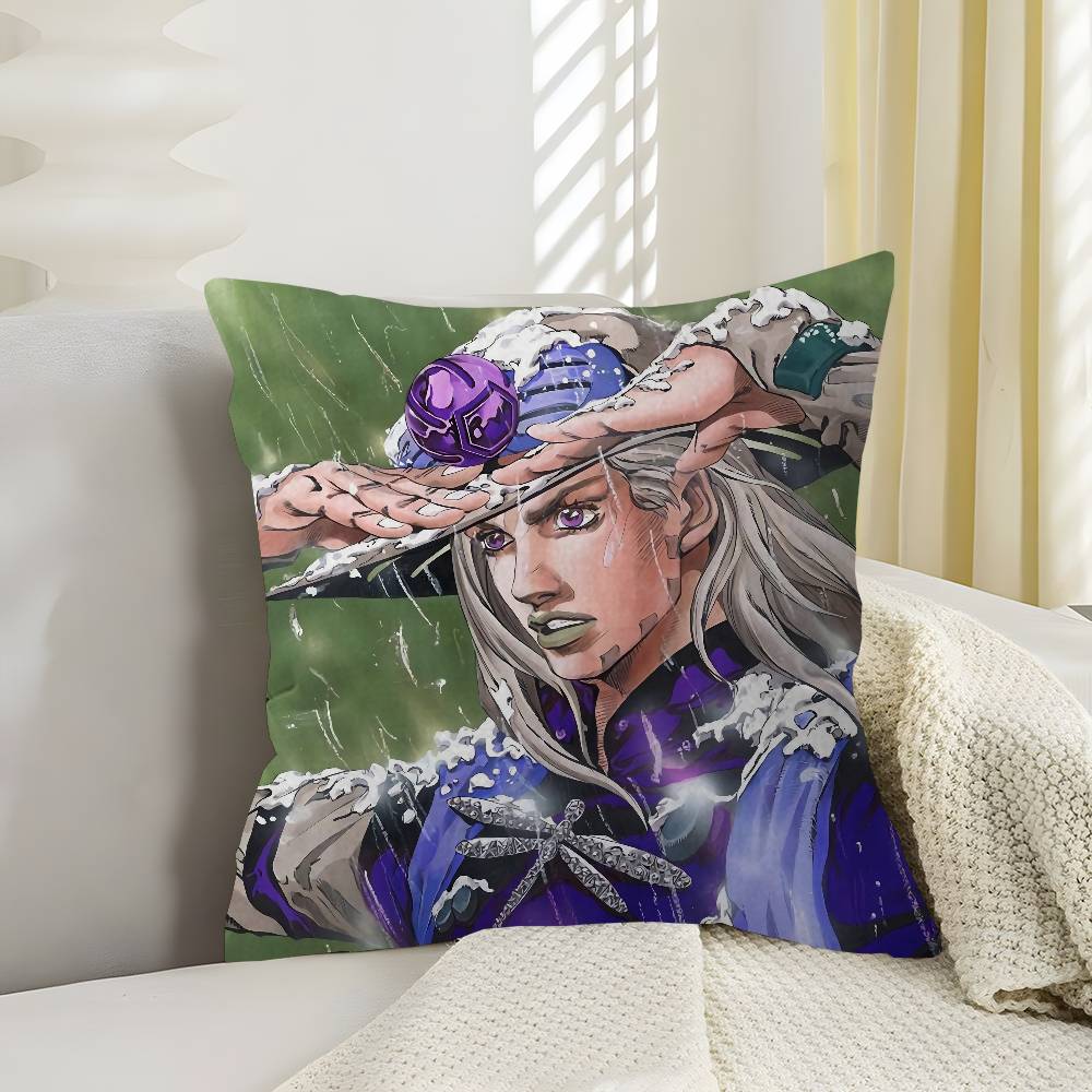 JOJO Bbizarre Aadventure Anime Pillow Cover for Bedroom Room and Living Room Sofa Decorative Cushion Cover