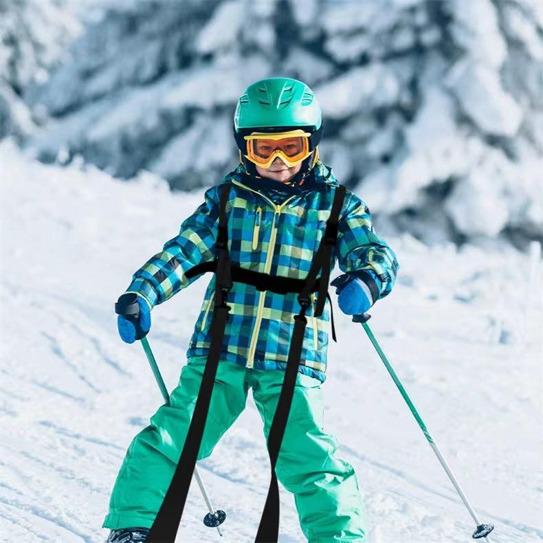 Adjustable Anti-Fall Ski Harness for Kids: Safety Chest, Back Strap, and Leash