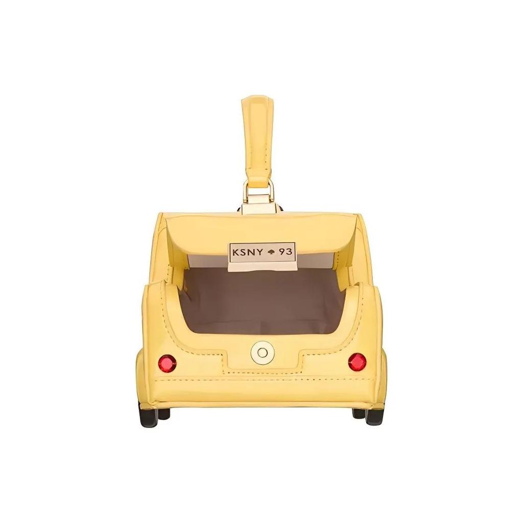Kate Spade NYC 3D Taxi Logo Snap Closure Patent Leather Handbag Women's Yellow