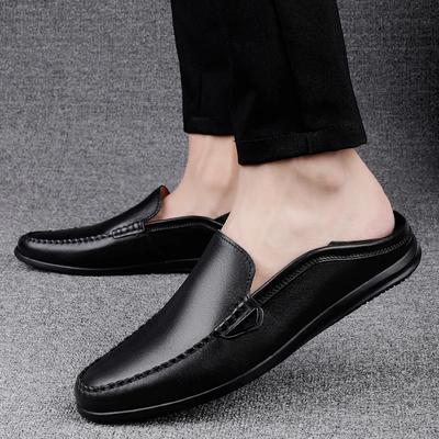 Herrenschuhe Outdoor-Mode Echte Leder Mokassins Leichte Flats Herren Slipper Bootsschuhe Outdoor Casual Luxusmarke Herren Slipper