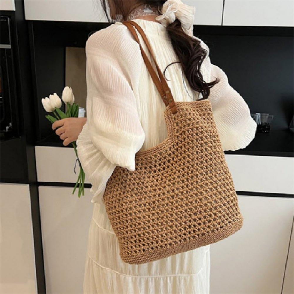 New Arrivals Open Run Women Summer Travel Net Rope Bobosang Shoulder Bag
