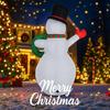 5.91FT Yard Party Decoration Inflatable Snowman Wreath Toy LED Lit Xmas Home Decor Ornaments Supplies Christmas Holiday Gifts