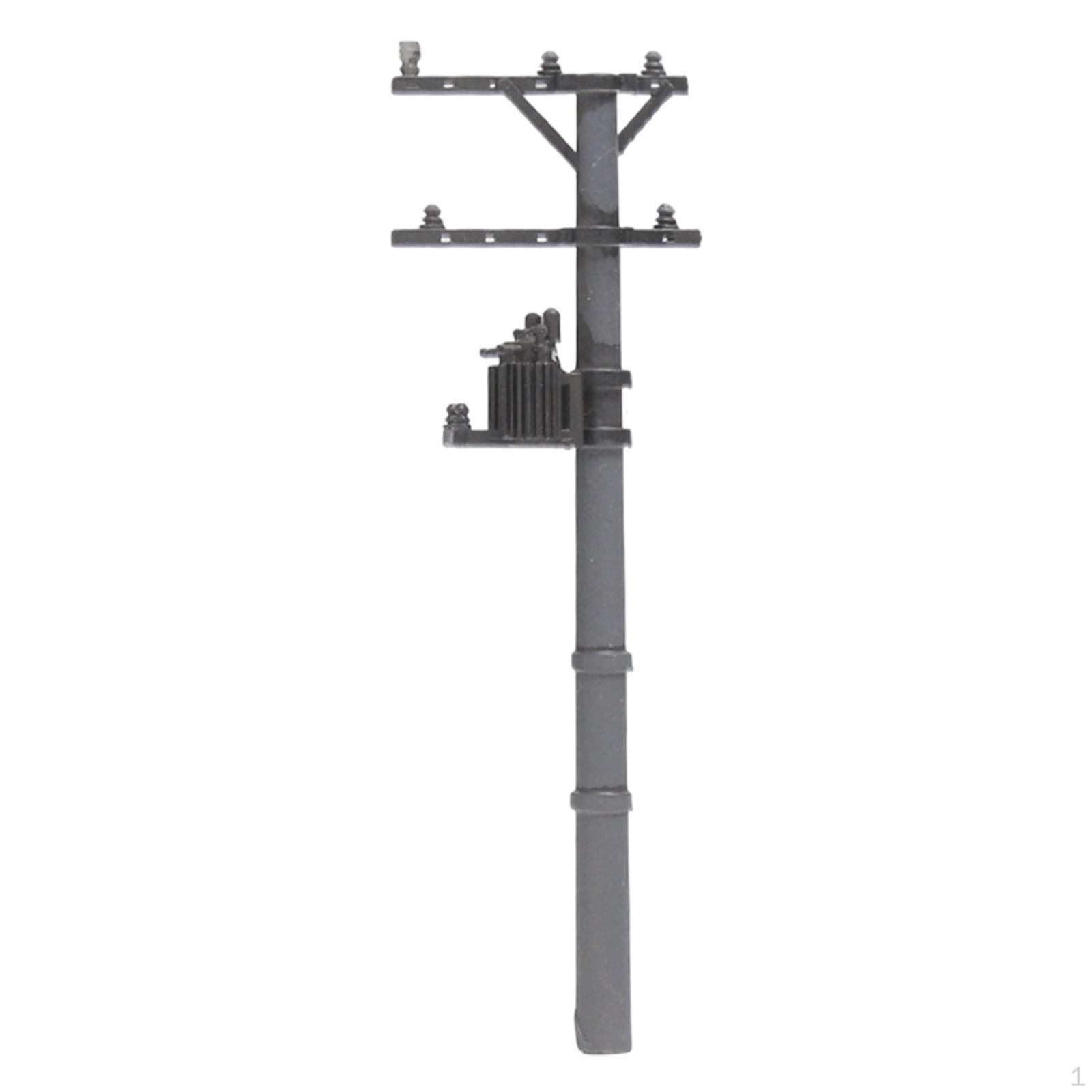 

1/64 Sacle Telephone Pole Model Realistic Ornament Gifts Railroad Railway Accessories Table серый