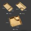 Stainless Steel Compartmentalized Snack Plate Gold Fried Chicken Sauce Dessert Bread Tray Silver with Vinegar Dish Rice Plates