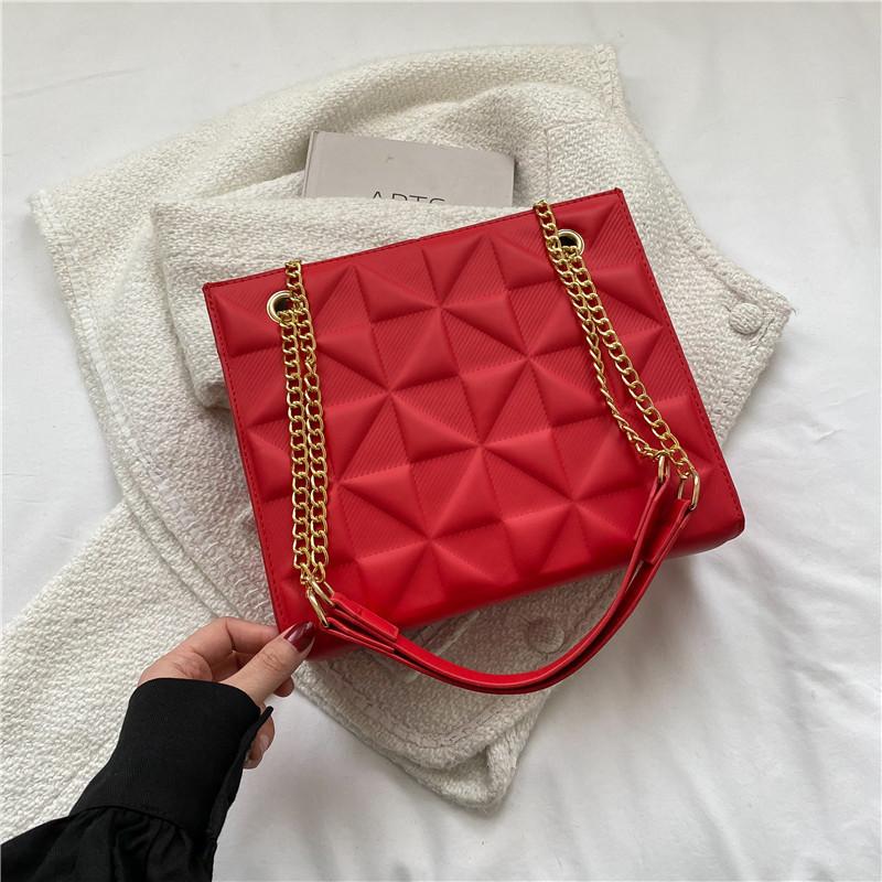 Simple Women's Fashion Bag New 2025 Spring and Summer New Texture Chain Messenger Bag Casual Shoulder Bag