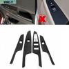 ABS Carbon Interior Door Window Lift Cover Trim Fit For Hyundai Tucson 2016-