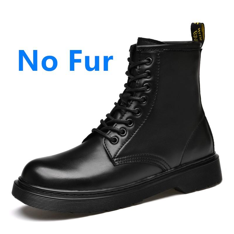 Luxusní Zimní Pánské Vojenské Taktické Boty Pravá Kůže Boty Pánské Motocyklové Pánské Boty Kvalitní Teplé Ručně vyráběné Sněhové Obuv