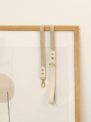MAISON DE MIU Running Mate Leather&Webbing Lead_White/Ivory