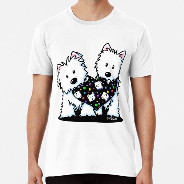 KiniArt Westie Confetti Premium T-Shirt S to 5XL Made in the AU/USA T-Shirt