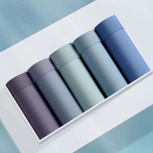 

5 шт. Мужское нижнее белье Мужские летние тонкие сетчатые ледяной шелк шорты с плоскими углами шорты с четырьмя углами боксеры-слипы 4XL