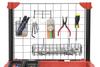 Chariot à outils Iris Ohyama Rigide avec Panneau en Maille Rouge HDW-3M