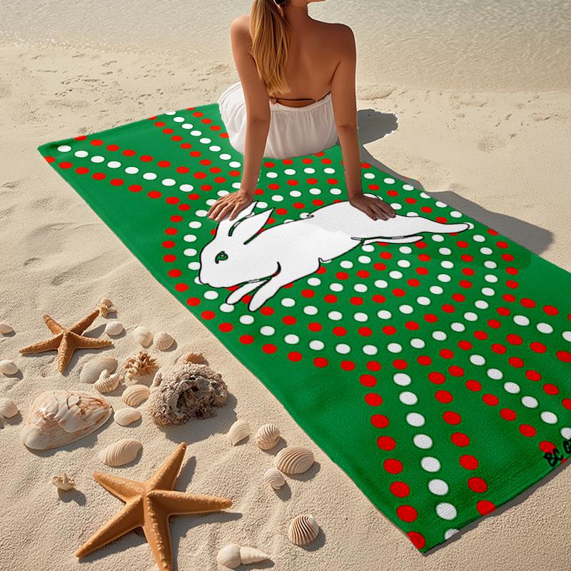 South Sydney Rabbitohs Fashion Beach Towel: Ideal for Summer Adventures Soft, Absorbent and Quick Drying Suitable for Swimming and Bathing