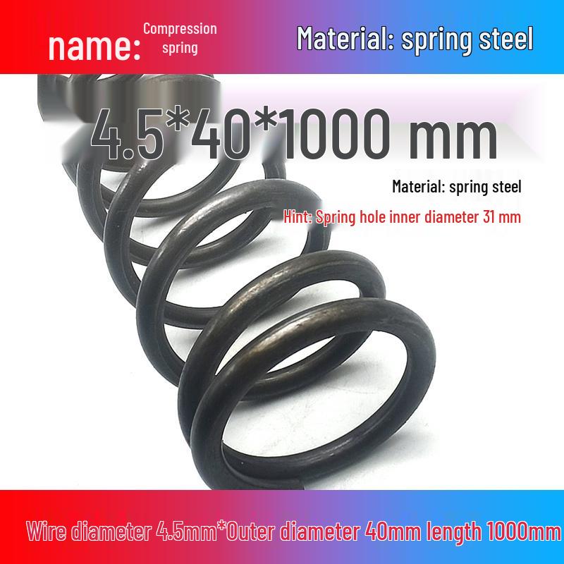 Spring Wire: 1m Long, Soft Pressure, Manganese Steel, 0.3-4.5mm Diameter, Yellow Compression Return.