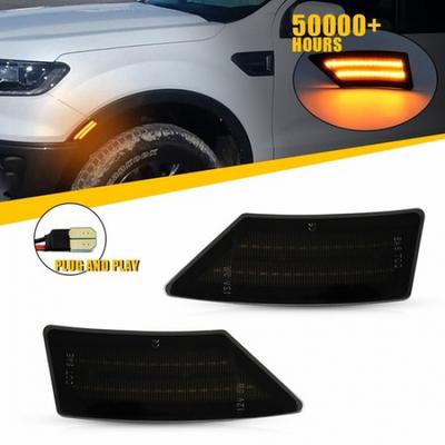For - Ford Ranger LED Front Bumper Fender Side Marker Light Reflectors K