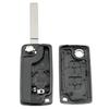 2 Buttons Flip Folding Key Case Black Remote Flip Folding Key Shell Cover Case for Peugeot 207 307