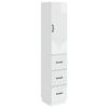 Cabinet Set 2 Pcs High Gloss White 33 X 34.5 X 87 Cm Particleboard