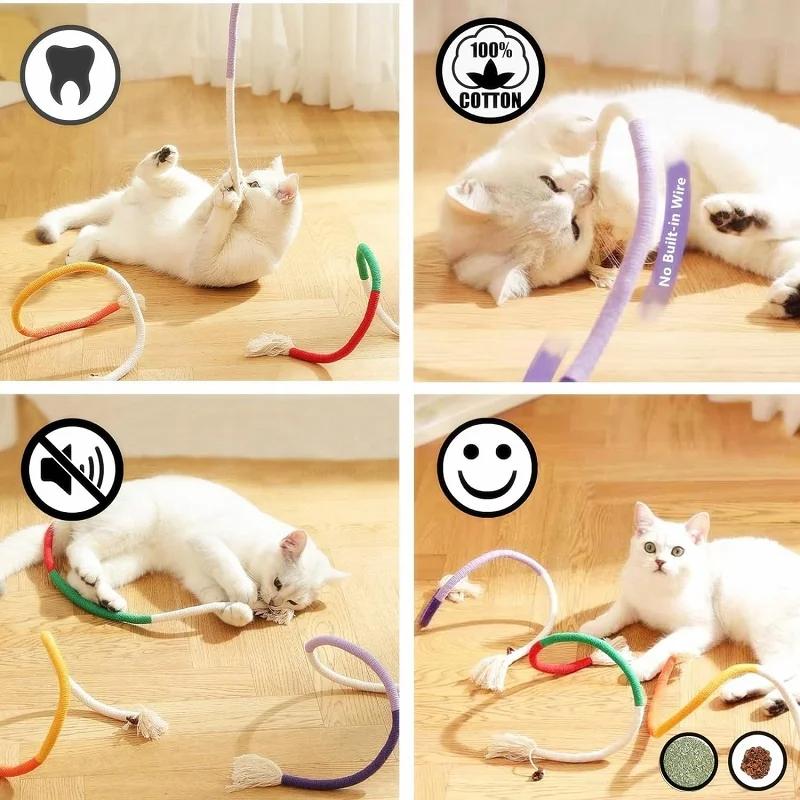 1 STK Katze Beißseil Spielzeug Zähneknirschen Langlebig Reizen Katze Teaser Spielzeug Maul reinigen Kätzchen Spielzeug Haustierbedarf Zubehör