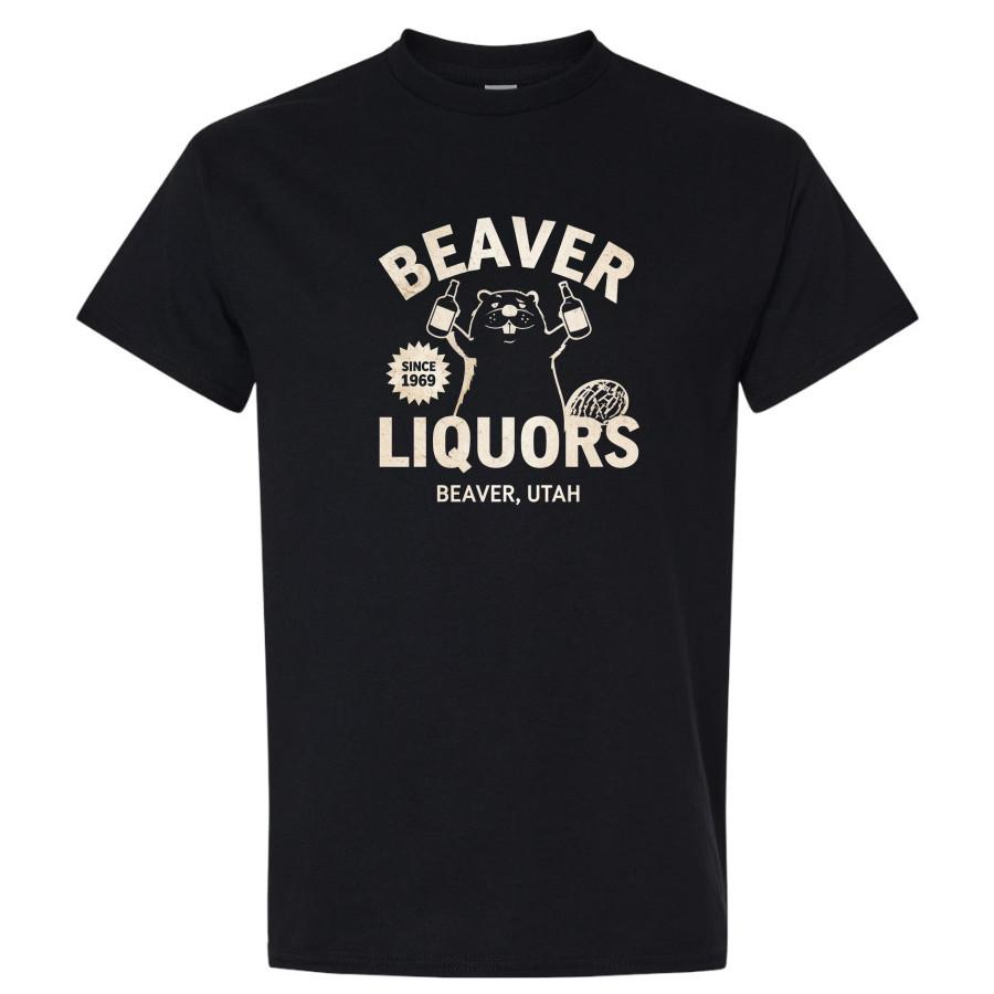 Beaver Liquors Utah Since 1969 T Shirt Funny Vintage Drinking Tee Bar Pub Gift