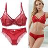 Sexy Eyelash Lace Lingerie Set Featuring A Sheer Ultra-thin Bra and Comfortable Skin-friendly Panties
