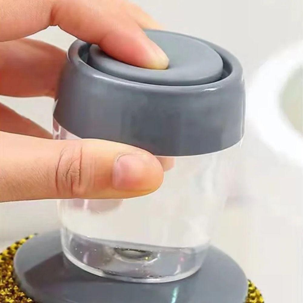 5Pcs Press Type Dish Cleaning Brush Creative Soap Dispensing Dishwashing Tool Kitchen Accessories