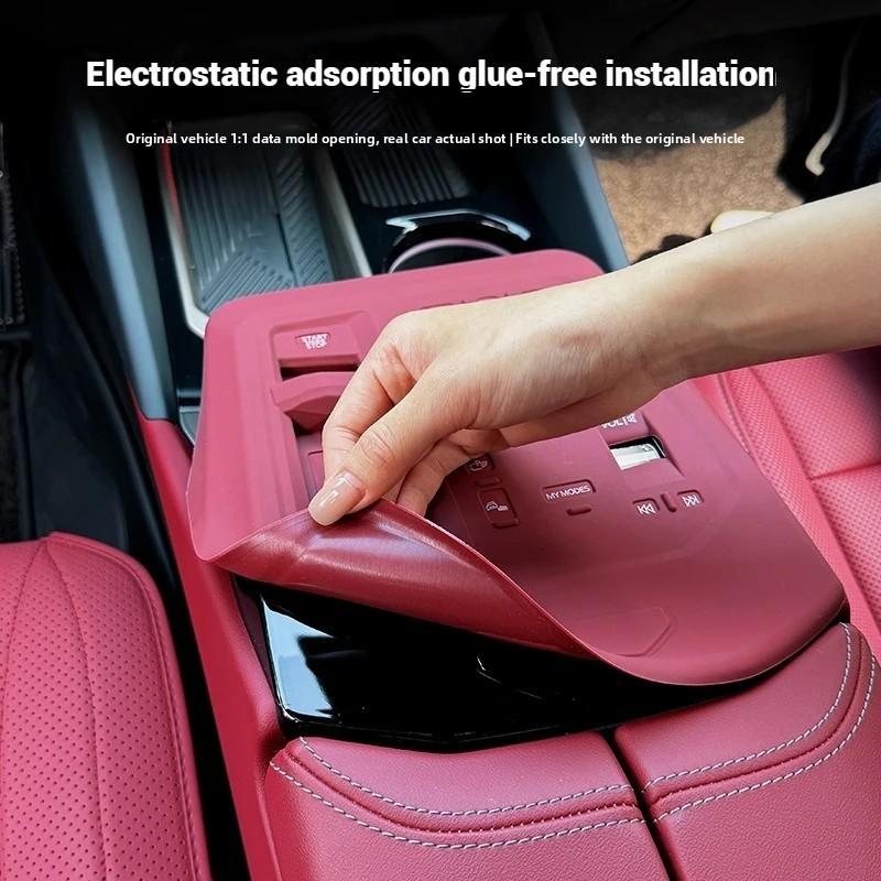 For BMW New5 Series i5G60 530 525 2024-2025 Car Central Control Panel Silicone Pad Gear Shift Button Waterproof Protective Cover
