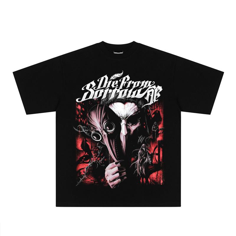 

Metal Rock Band Tourrelated Printed Tshirt Pure Cotton Loosefitting Short Sleeves S