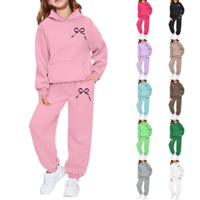 Boys Girls Sweatsuit Clothing Hooded Sweatshirt Jogging Sweatpants Tracksuits Set Fashion Outfit