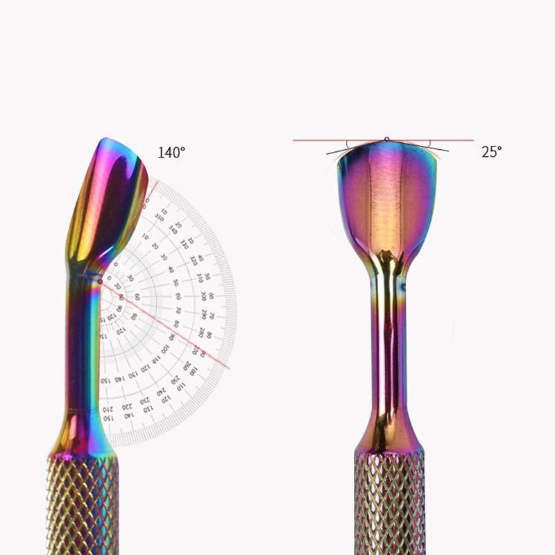 Dwustronny odpychacz do skórek, obcinacz, remover, jakość salonowa, skrobak do peelingu lakieru żelowego, trwałe narzędzia do manicure i pedicure