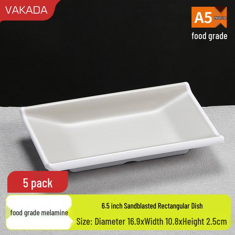 

VAKADA Melamine Round Shallow Bowls, 5-Pack