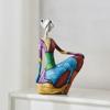 Meditation Figurine Artistic Female Multicolored for Shelf